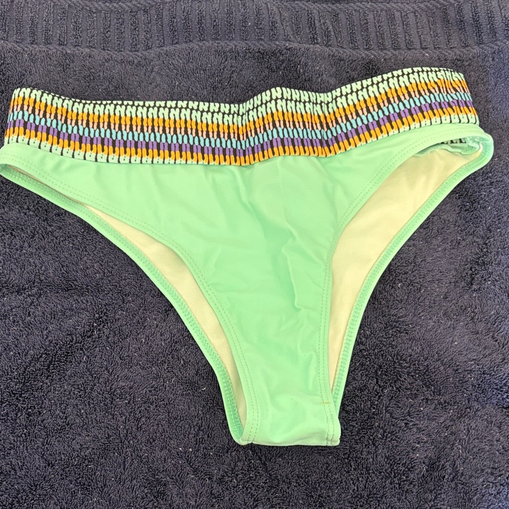 SHEIN Multicolor and Green Bikini Bottom